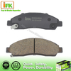 Óxido de aluminio sin asbesto negro Auto Pad de freno